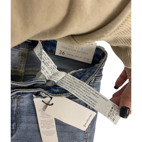 Stradivarius Womens Skinny Jeans EU 36 US 4 High Waist Blue Denim 4858/747 NWT - Picture 15 of 16
